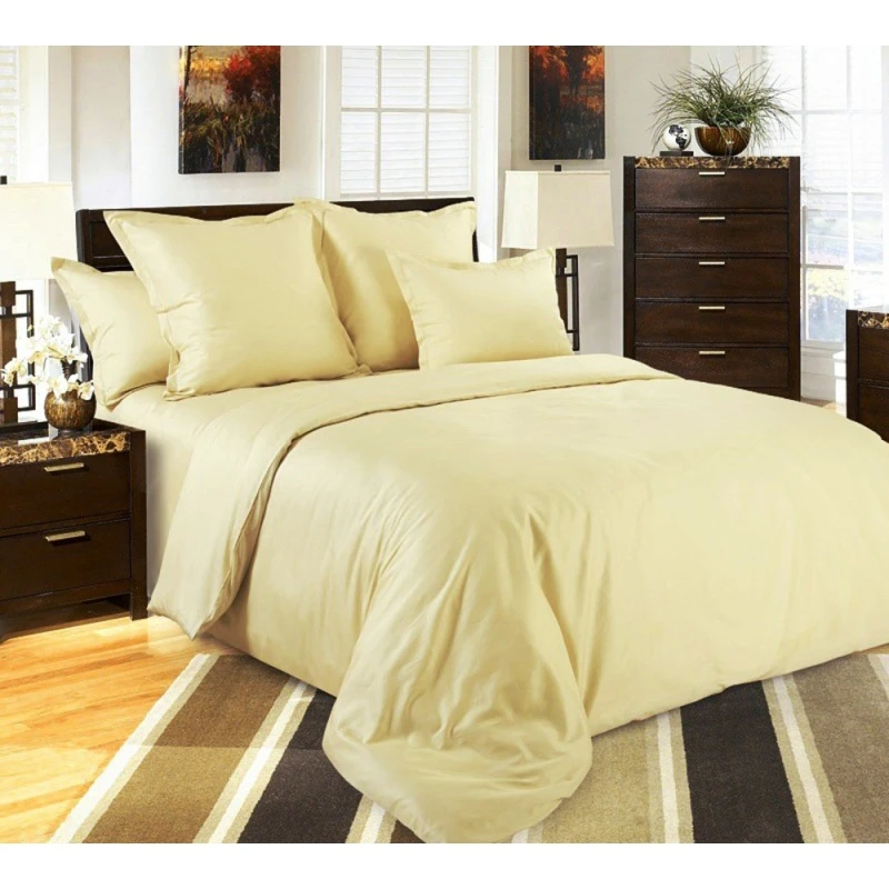 КПБ перкаль "ХБК" "Сливочная нежность" р. 2.0 сп. Евро рис. 15950-79