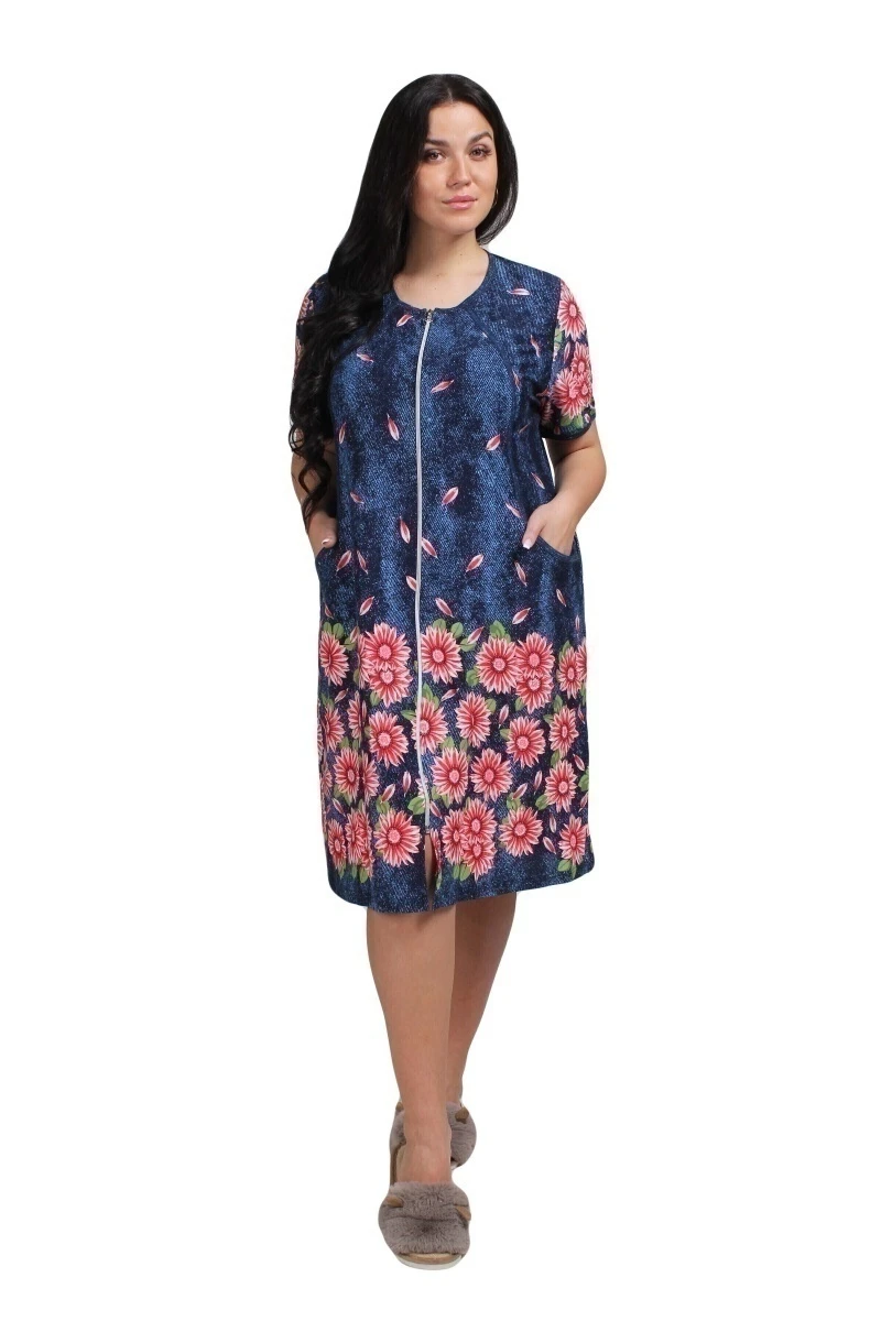 Женский халат на молнии ХТ652К