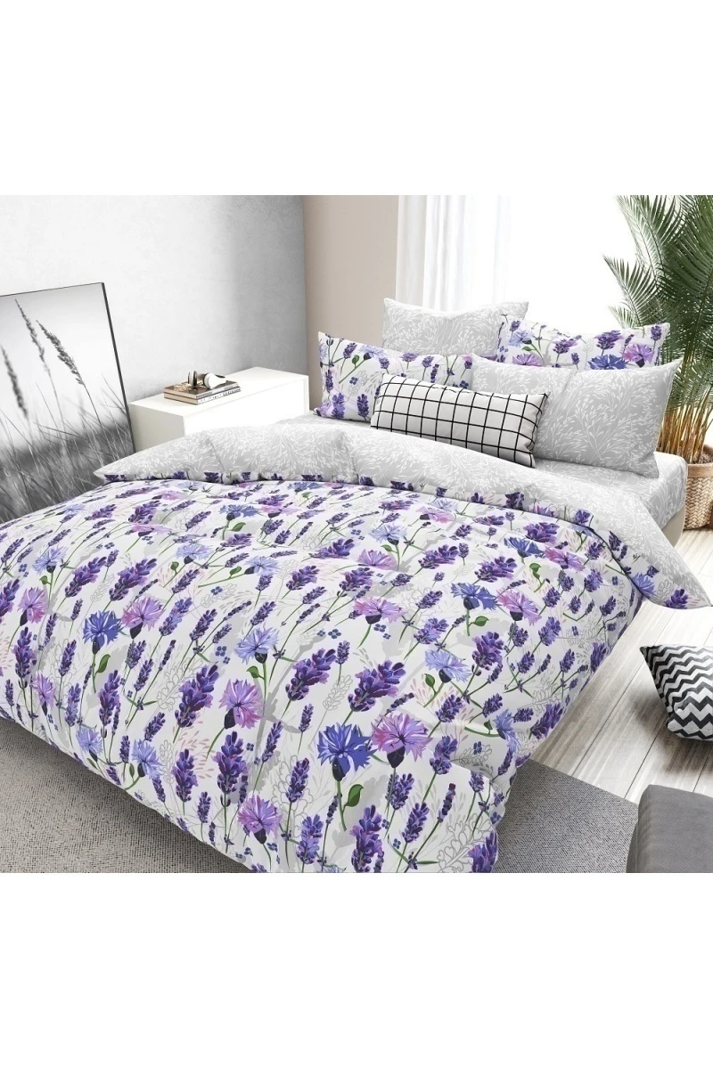 Простыня на резинке поплин "ГОС" "Васильки" арт. 28387/1 тип 1