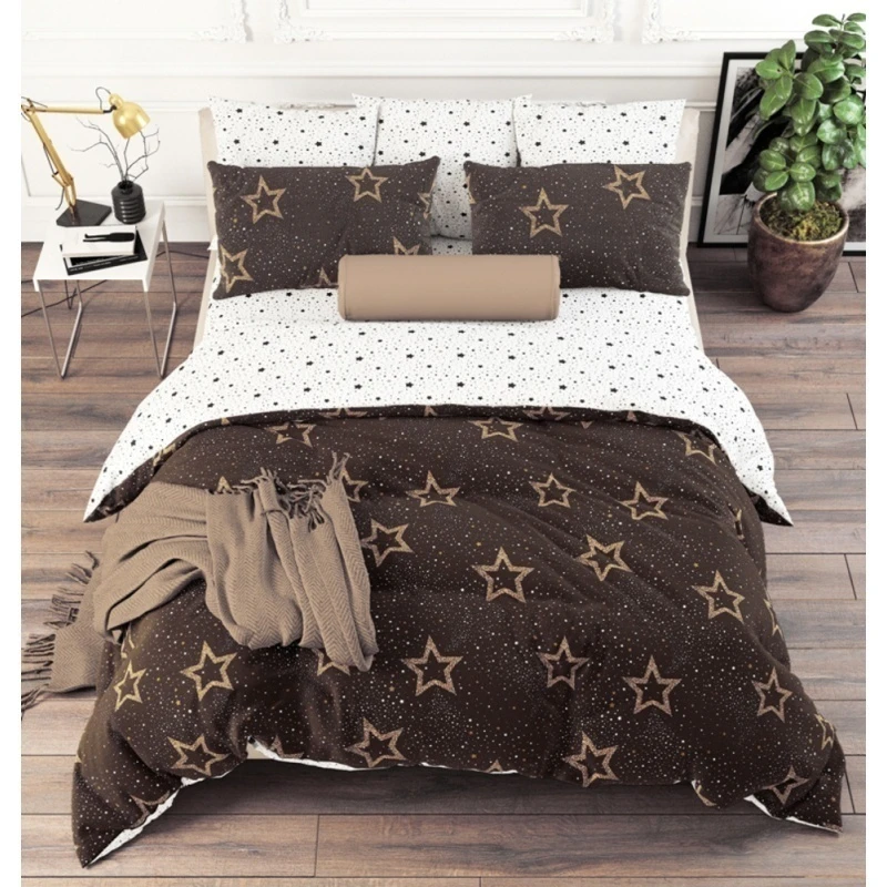 КПБ "ГОС" 115г/м поплин "Звездное небо" кофе ком. р. 2.0 сп. арт. 28252/1