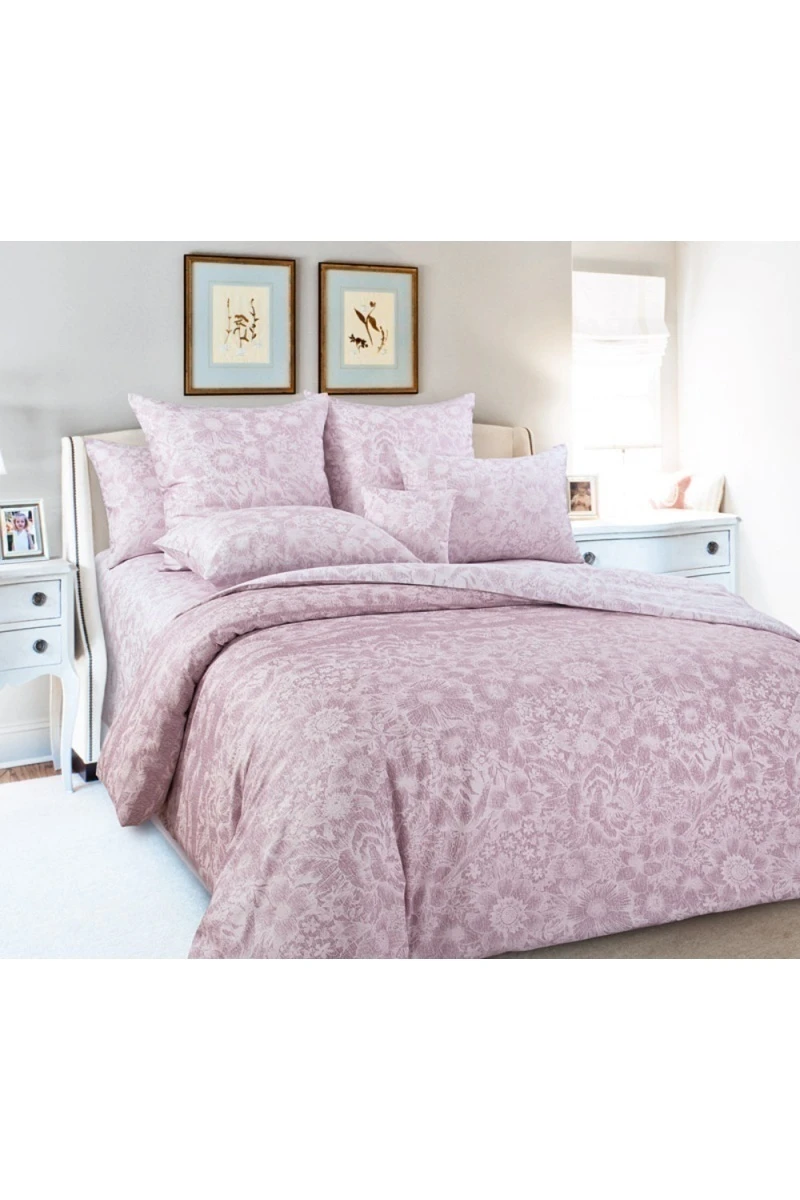 Простыня на резинке Российский сатин "ТД" "Песочные узоры 2" арт. 202132 розовый тип 1