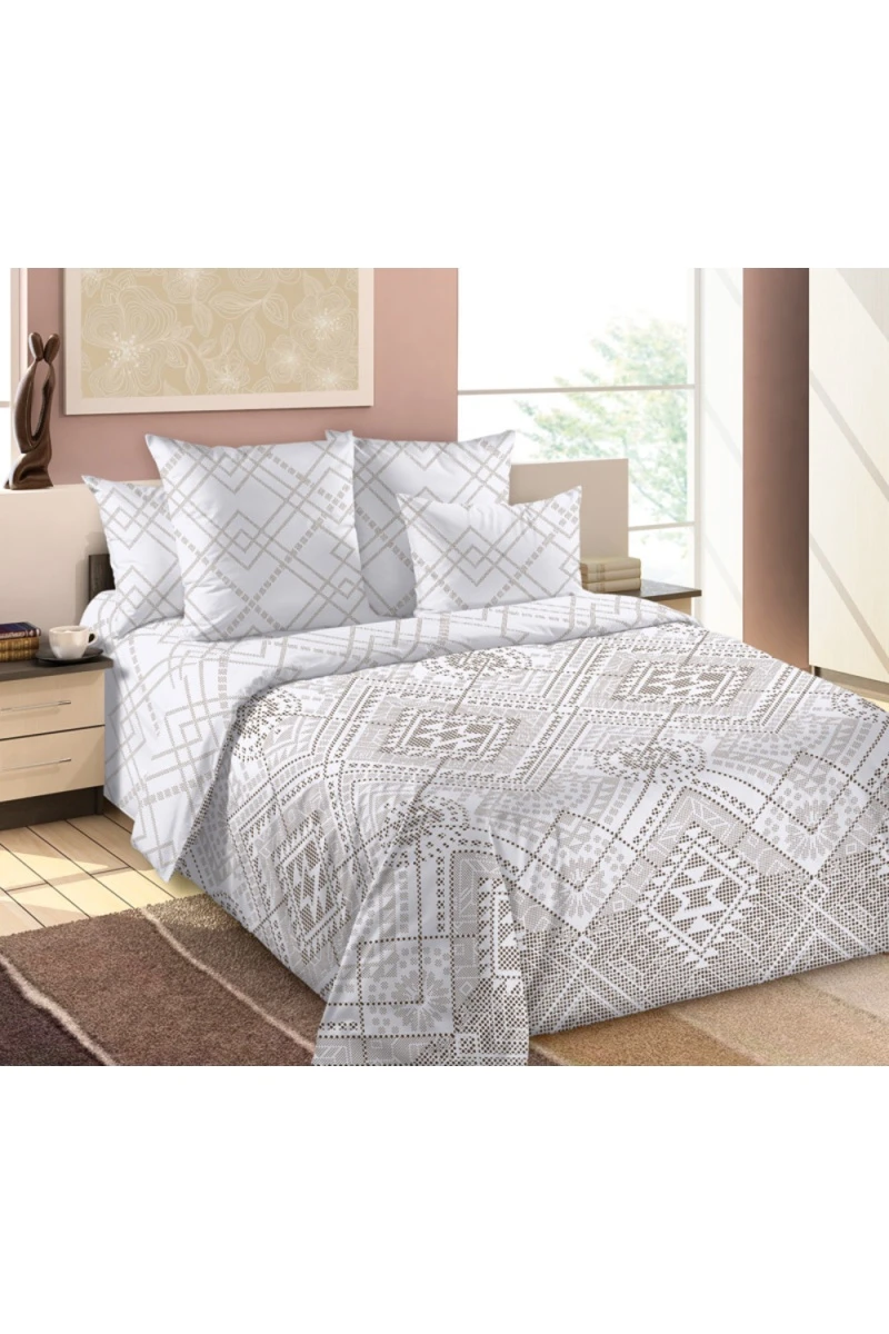 Пододеяльник "ТД" перкаль "Юта 4" арт. 207184 бежевый тип 1