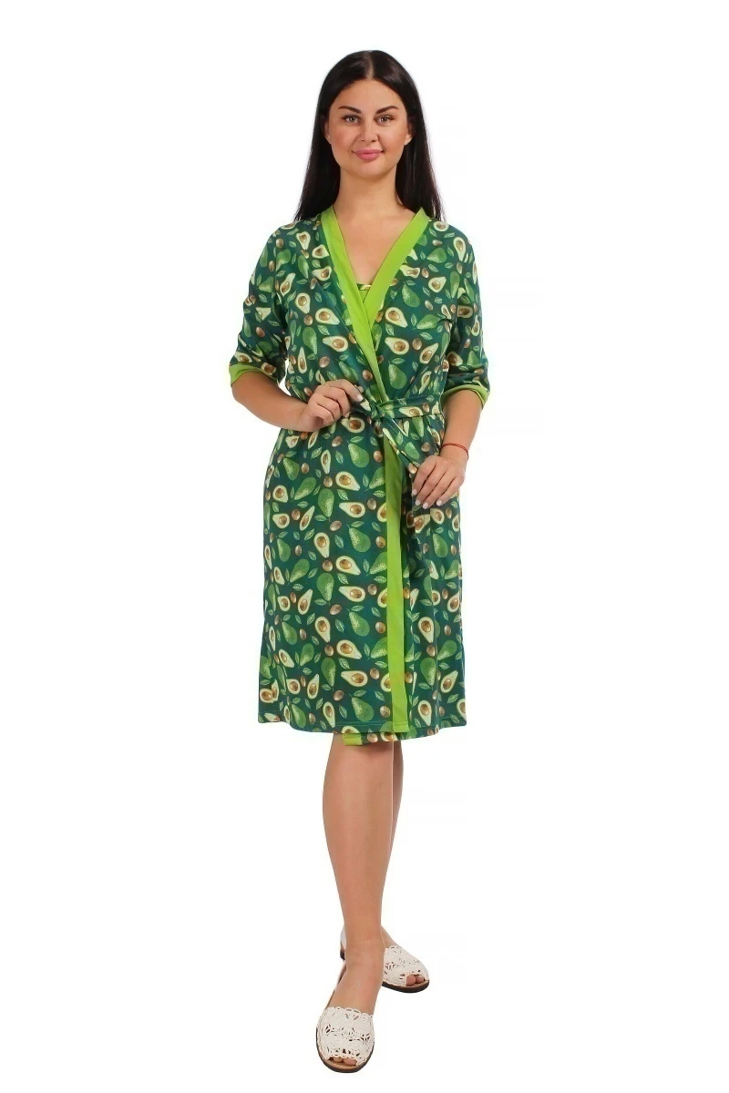 Комплект халат+сорочка  AVOCAT 353 зеленый