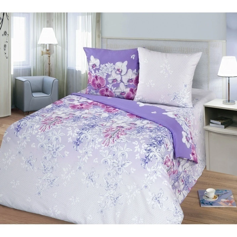 КПБ "МИЛАН" бязь "Орхидеи" р. Семейный арт. 11799/1