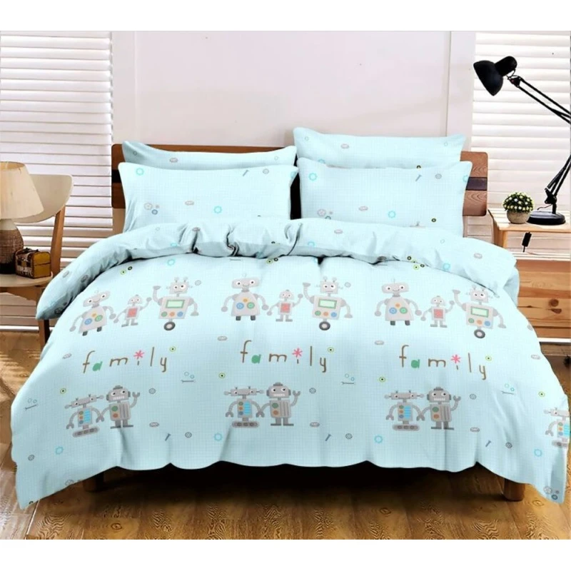 КПБ Lime Time сатин comfort teens Luxe 108 г/м рис. Роботы