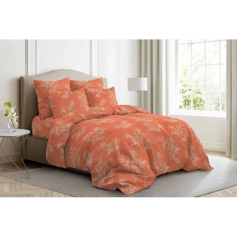 КПБ 4 Кр. Талка поплин "Ананасы" р. Семейный арт. 9325-2