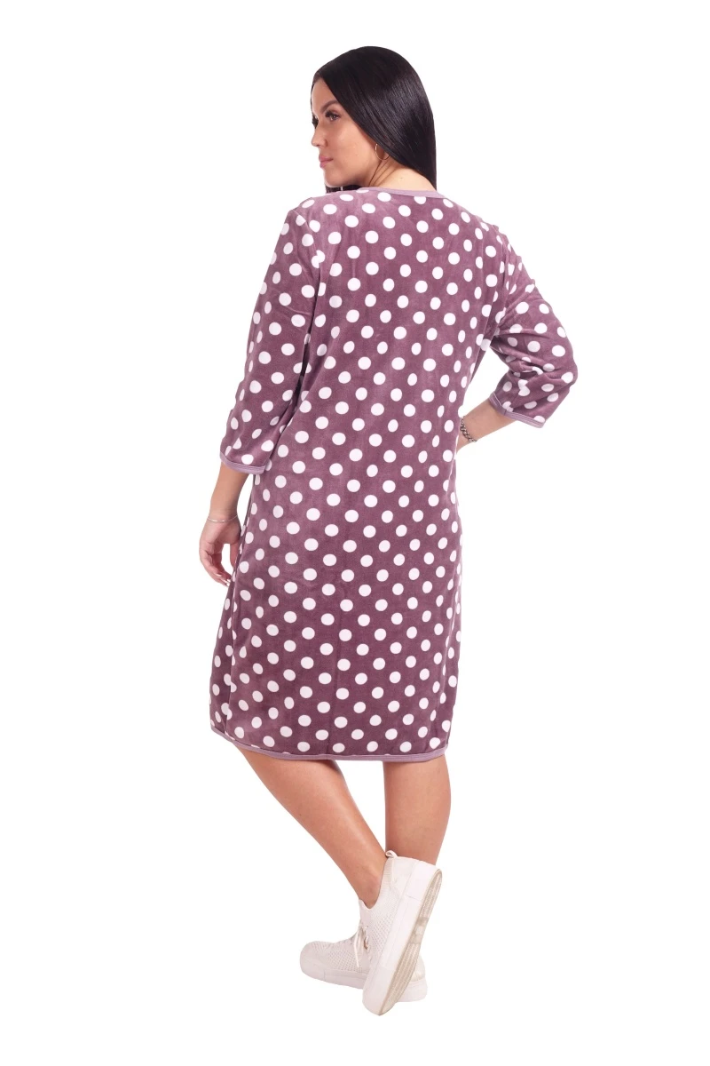 Велюровый халат на молнии Б71К