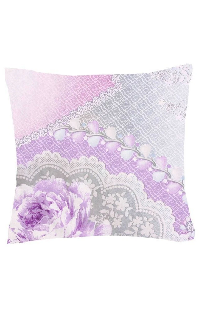 Наволочка "ТД" перкаль "История любви 1" арт. 205061 сиреневый тип 1