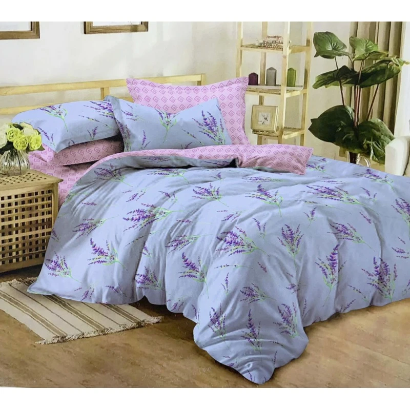 КПБ 4 "ПолиТекс" поплин "Душистая лаванда" ком. р. Семейный арт. 1893