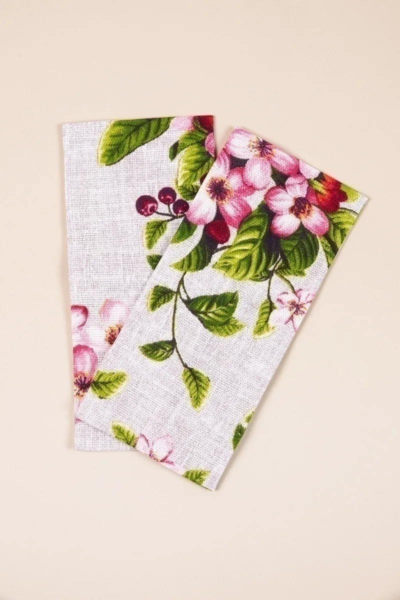 Комплект штор из рогожки "ХБК" Цвет вишни