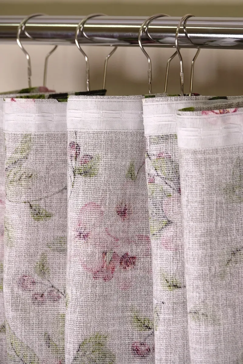 Комплект штор из рогожки "ХБК" Цвет вишни