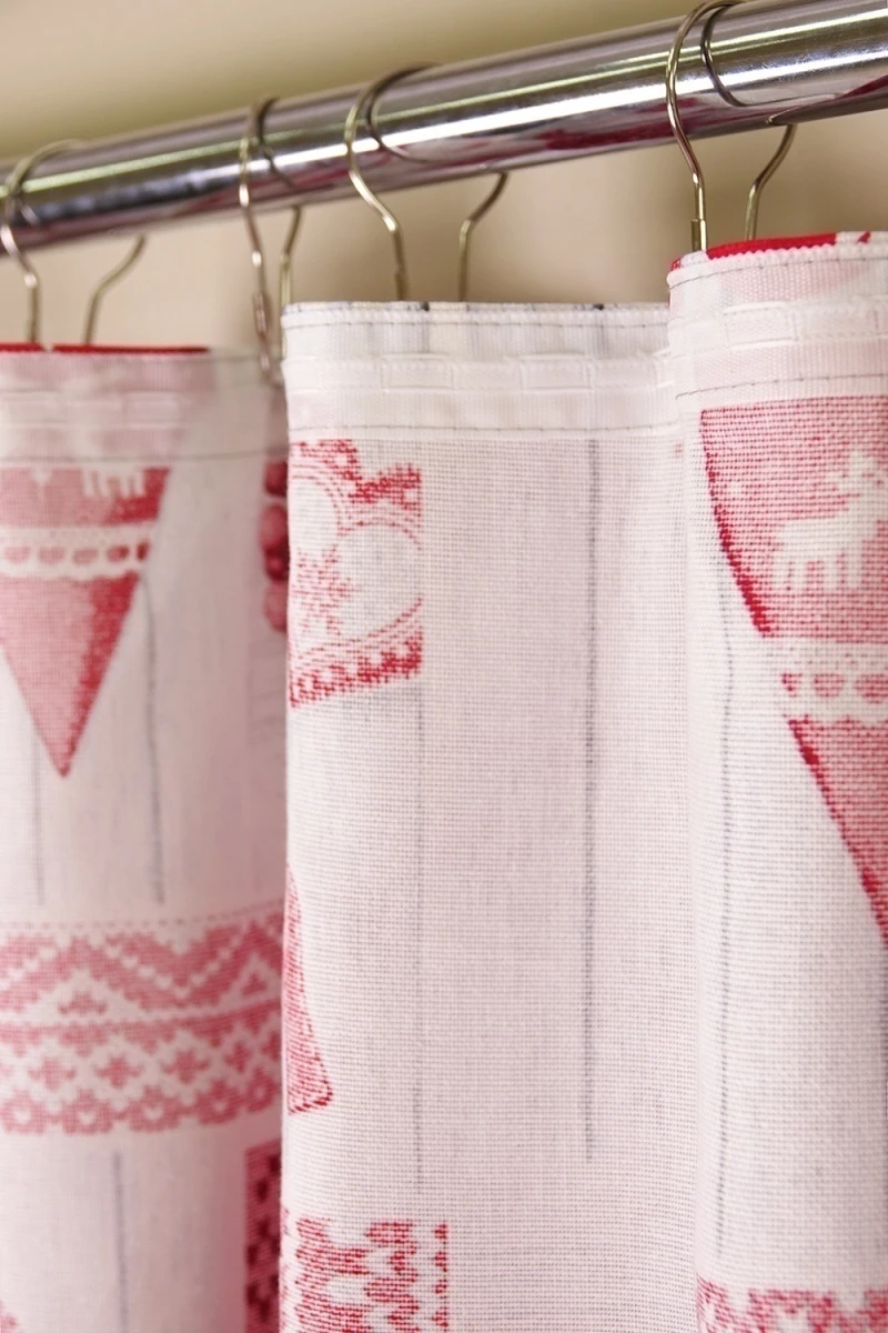 Комплект штор из рогожки "Диз" Счастливого Рождества