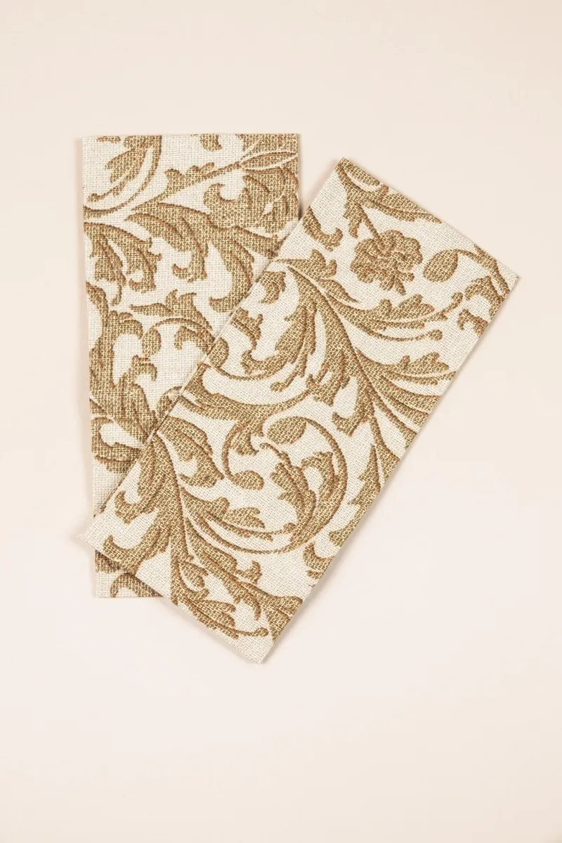 Комплект штор из рогожки "Диз" Вензель (бронза)