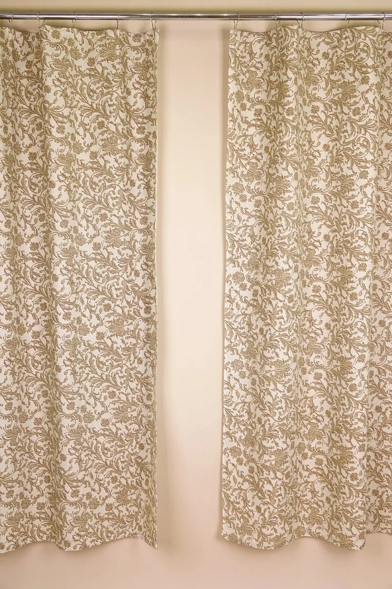 Комплект штор из рогожки "Диз" Вензель (бронза)