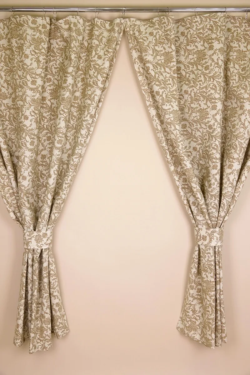 Комплект штор из рогожки "Диз" Вензель (бронза)