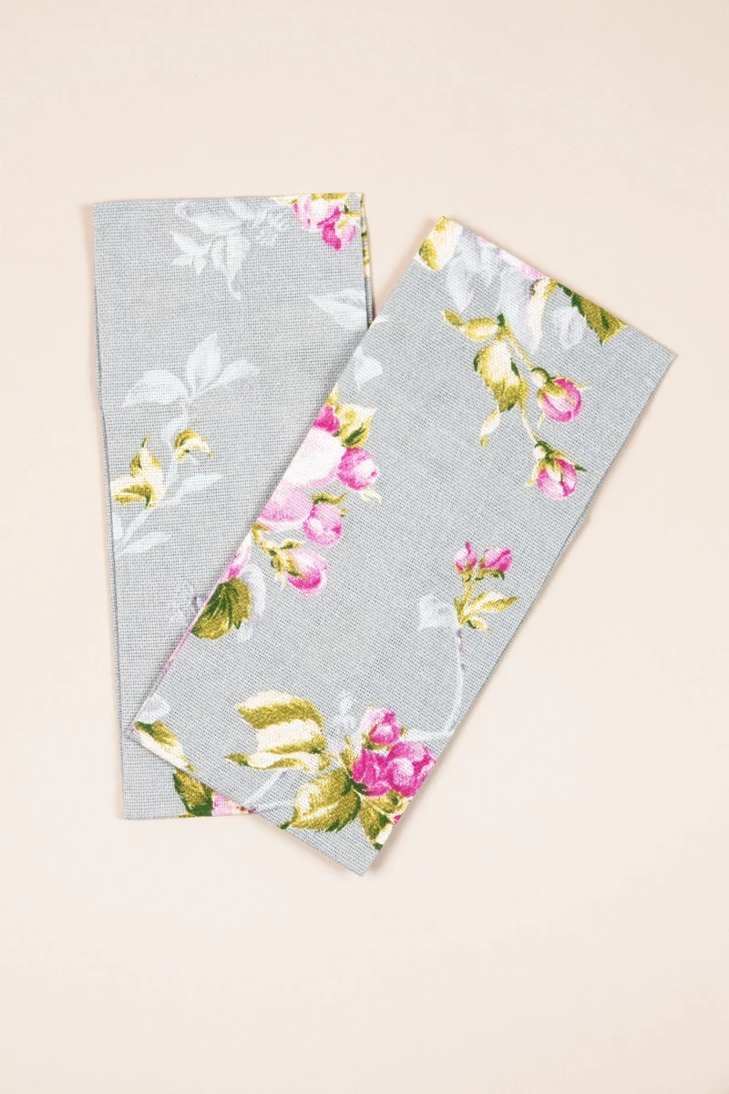 Комплект штор из рогожки "Диз" Цвет вишни (серо-голубой)