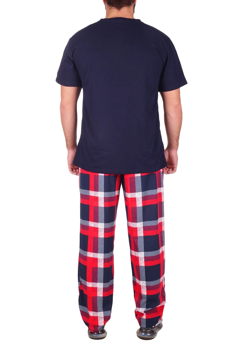 Комплект мужской КМ 004 (темно-синий + клетка)