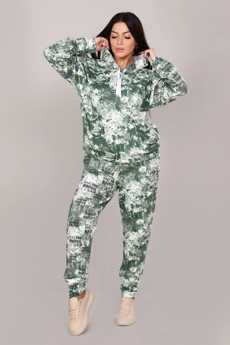 Костюм с модным принтом тай-дай - the Storm - 608 - хаки