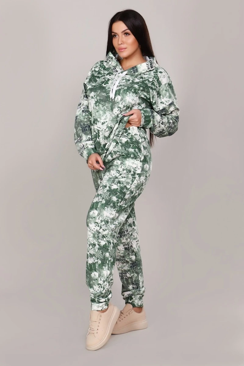 Костюм с модным принтом тай-дай - the Storm - 608 - хаки