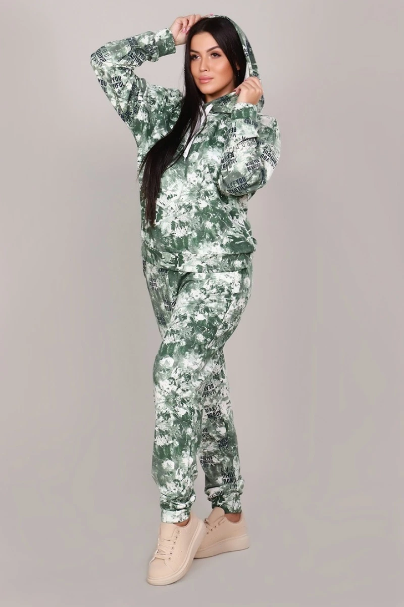 Костюм с модным принтом тай-дай - the Storm - 608 - хаки