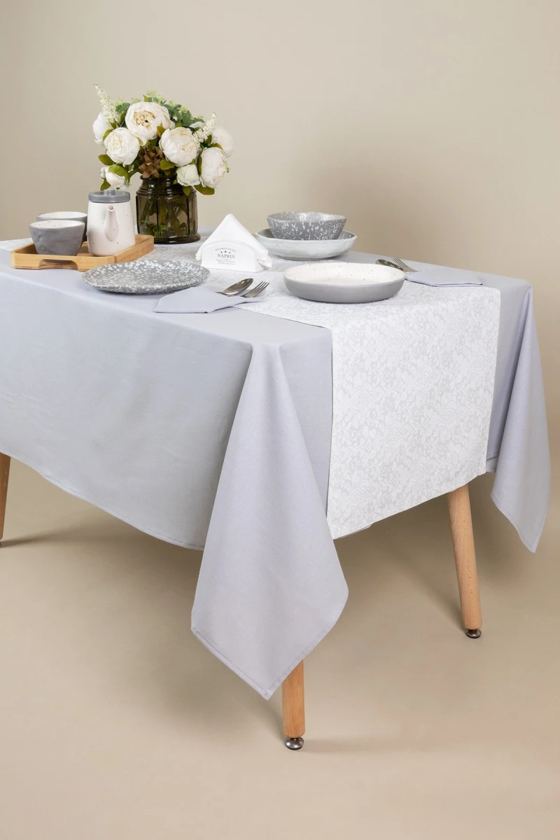 Дорожка из рогожки "Диз" Белое кружево