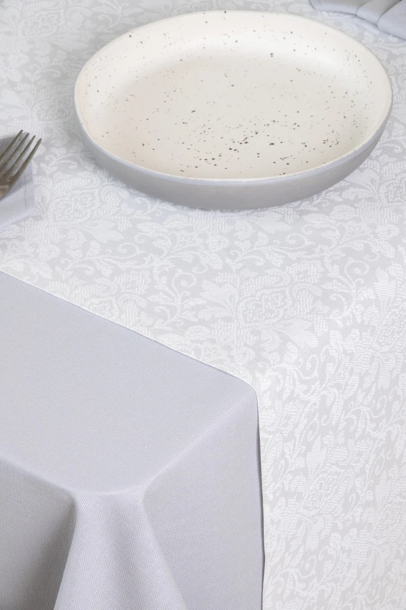 Дорожка из рогожки "Диз" Белое кружево
