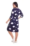 Комплект тройка (халат+топ+шорты) - Миша - 515 - синий