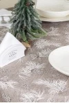 Скатерть круглая рогожка "Диз" Еловые шишки (145х145 см)