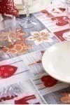 Скатерть круглая рогожка "Диз" Счастливого Рождества (145х145 см)