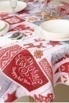 Скатерть круглая рогожка "Диз" Счастливого Рождества (145х145 см)