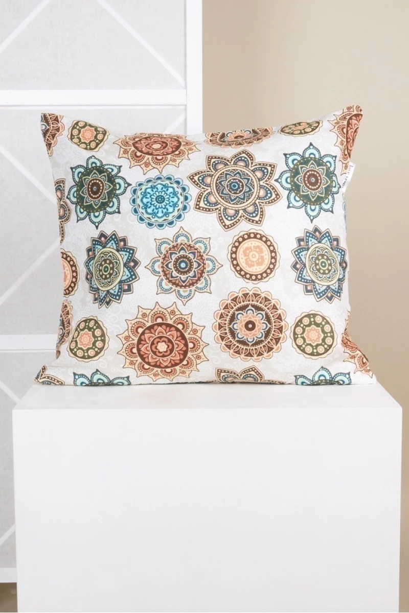 Декоративная наволочка на молнии из рогожки "ТТ" Амулет