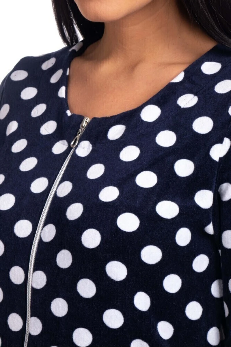 Велюровый халат на молнии АП41С