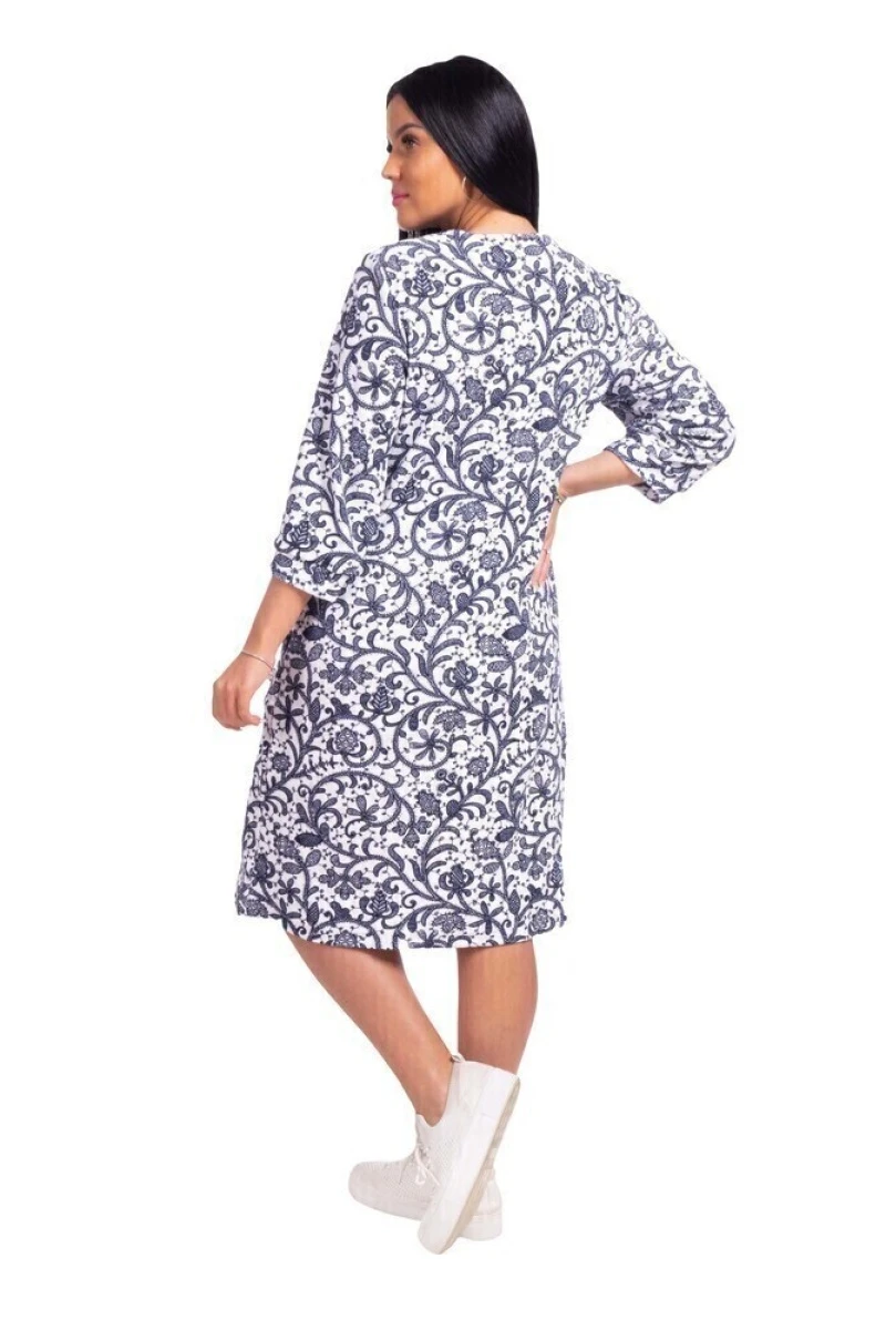 Махровый женский халат Узоры Б75