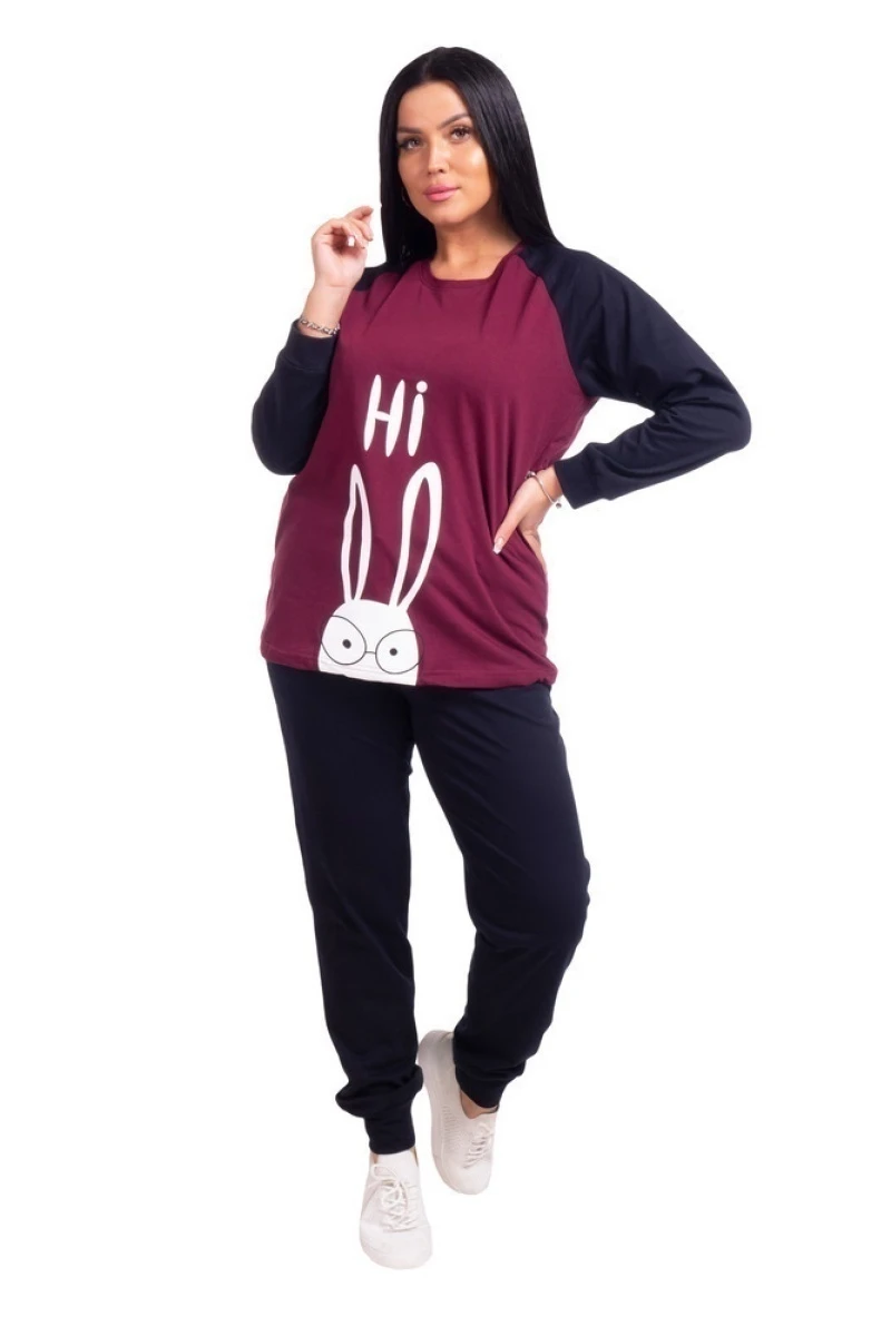 Костюм женский - Hi - 386 - т. синий с бордо