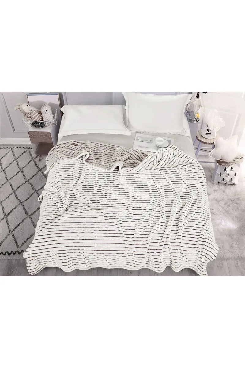 Покрывало плюш велюр 006-MAR какао