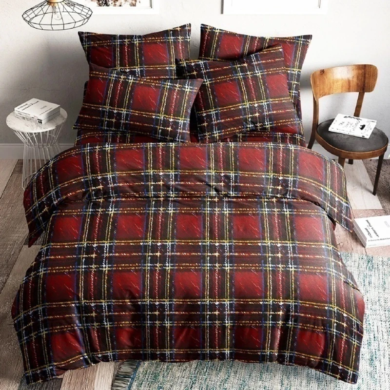 КПБ Кр. Талка поплин "Клайд" красный р. Семейный арт. 70073-2