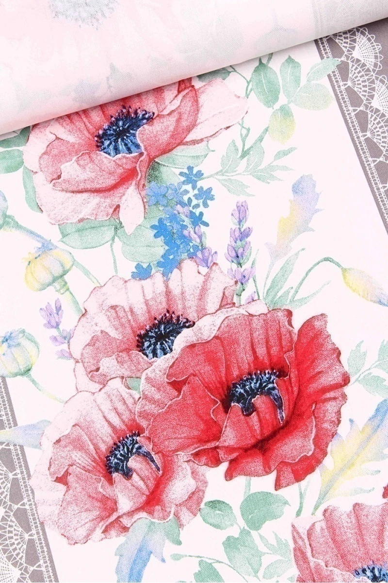 Дорожка набивная "ХБК" Алый цвет арт. 5510 вид 1