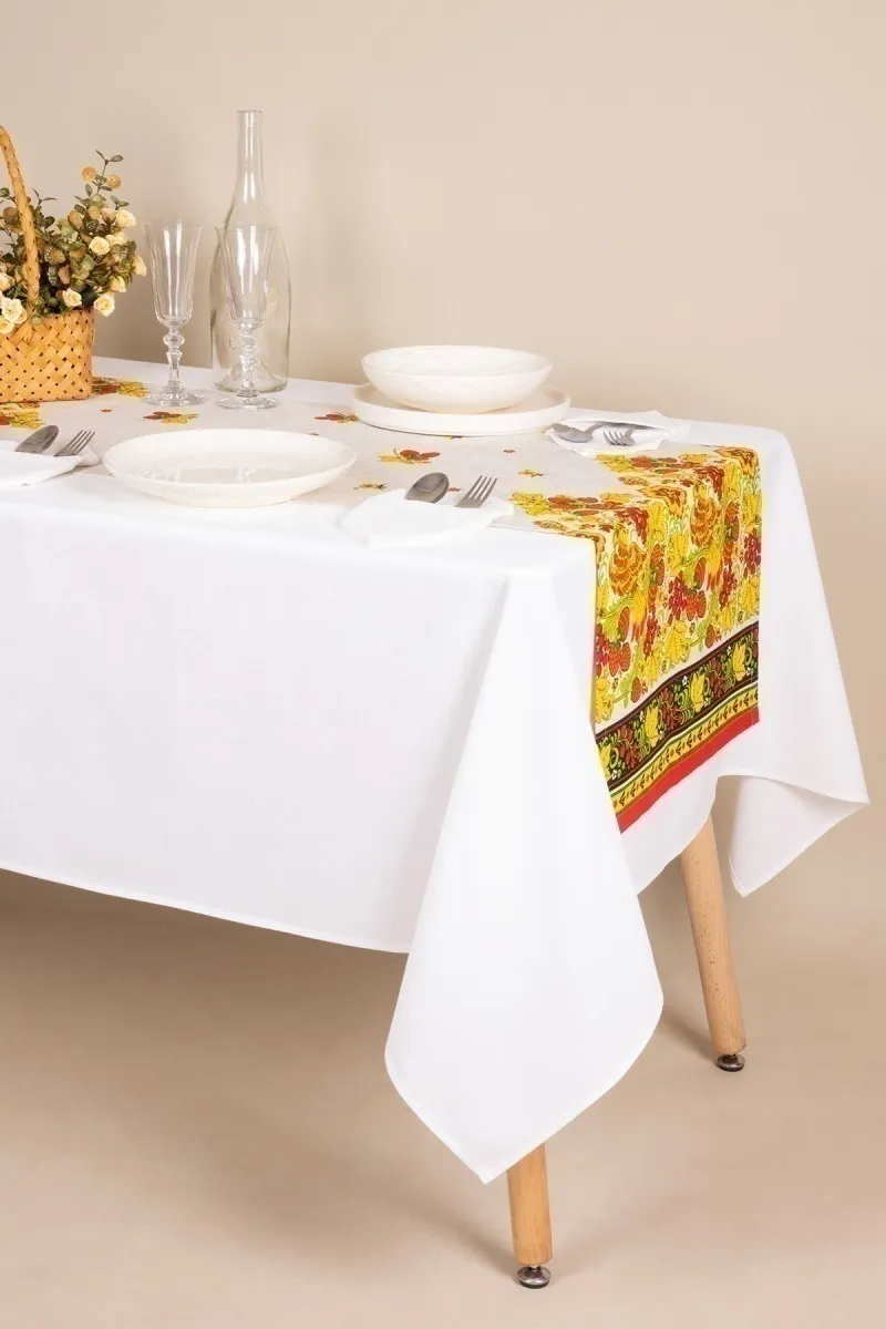 Дорожка из рогожки "Диз" Хохлома (земляника)