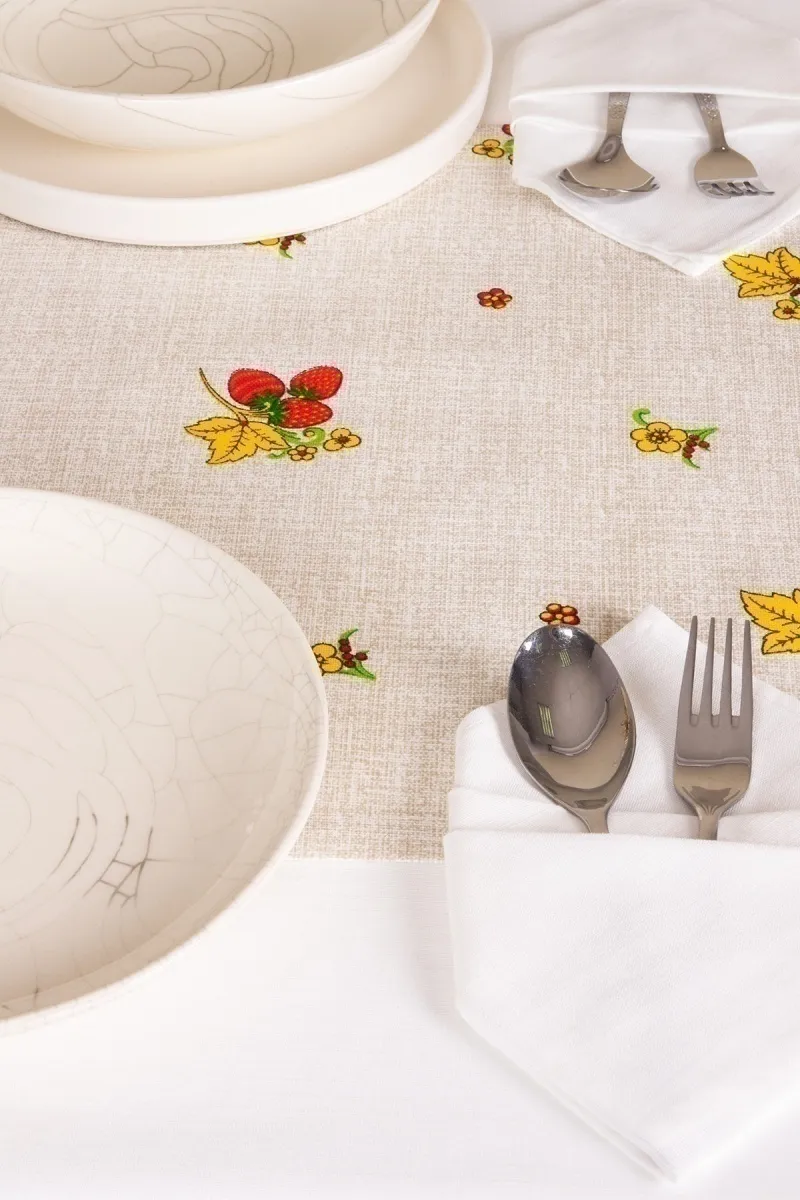 Дорожка из рогожки "Диз" Хохлома (земляника)