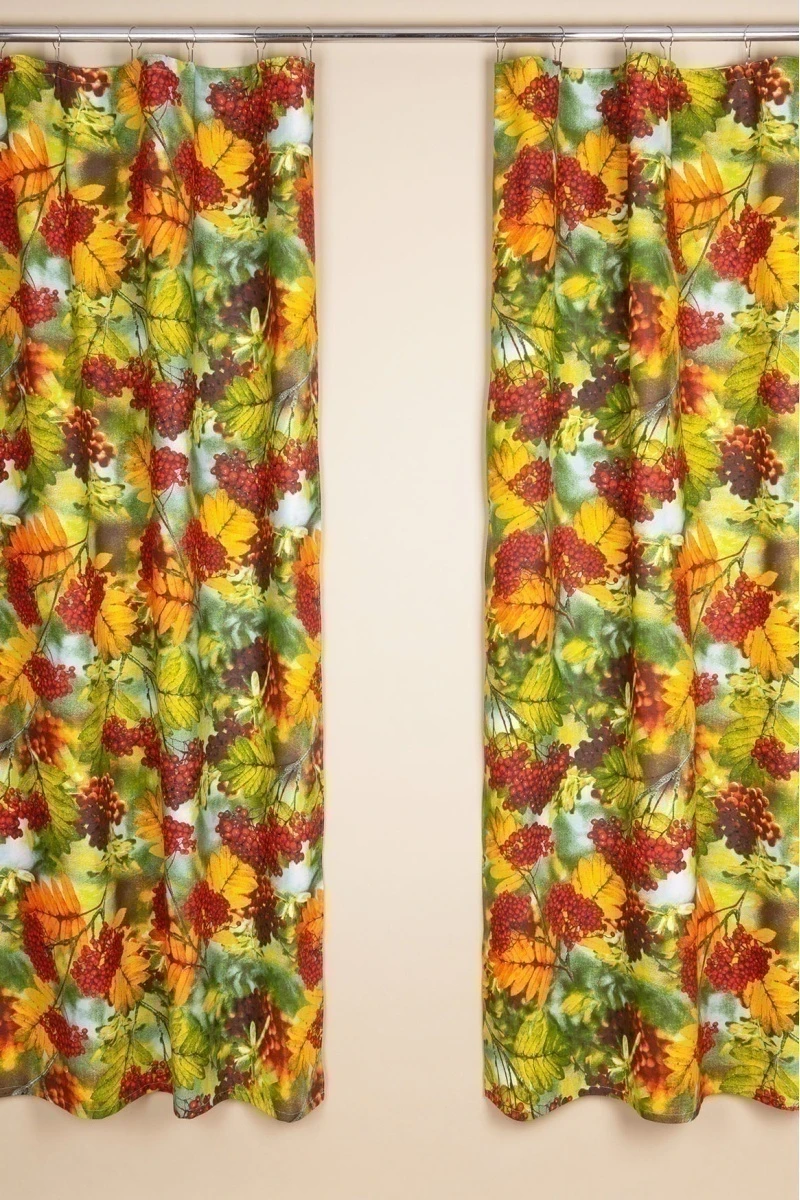 Комплект штор из рогожки "Талка" Рябина