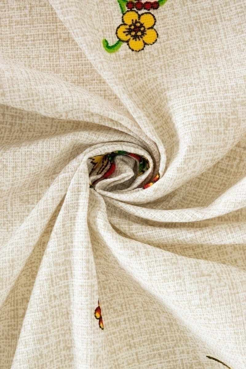 Скатерть рогожка "Диз" Хохлома (земляника)