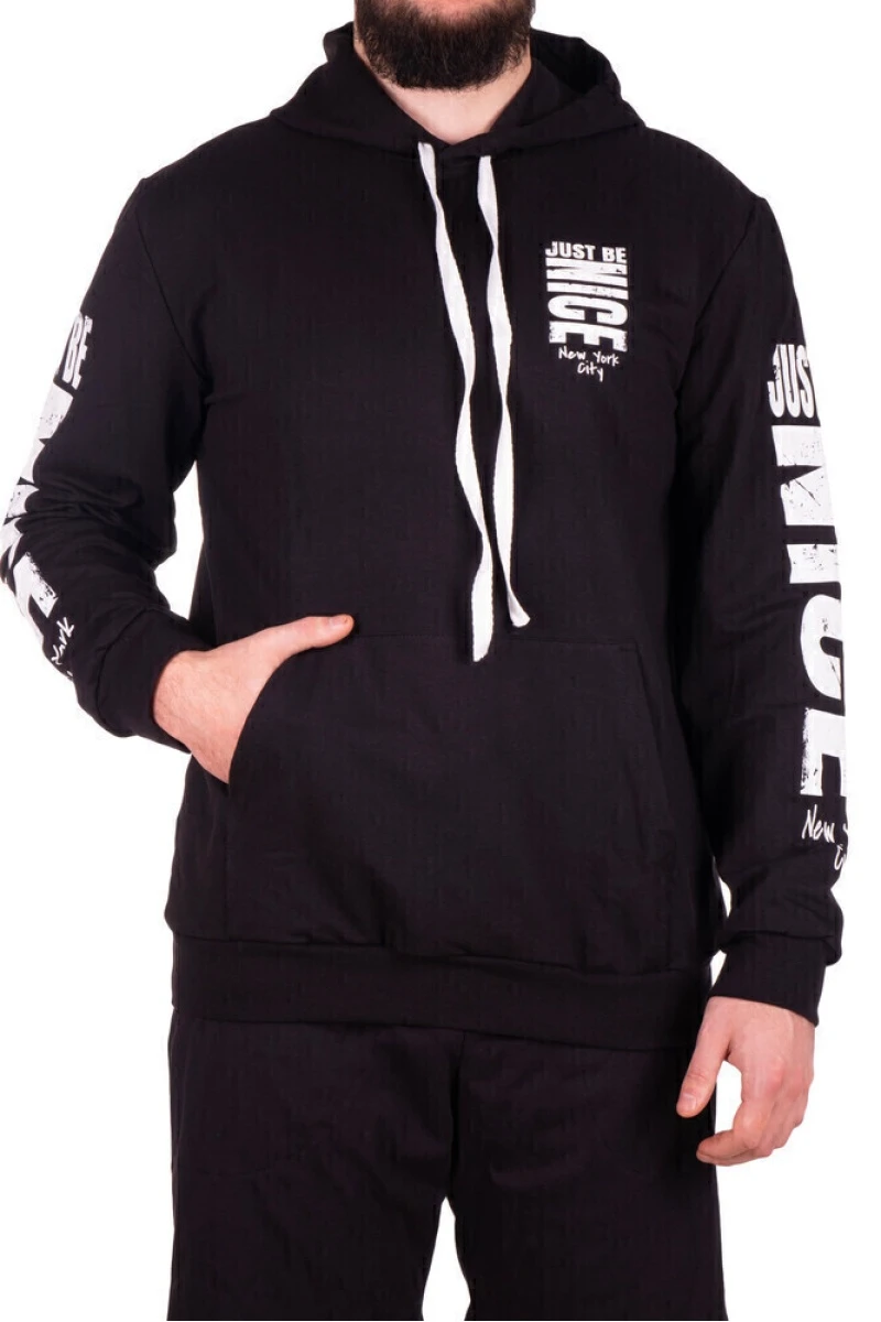 Черная мужская толстовка АСП58