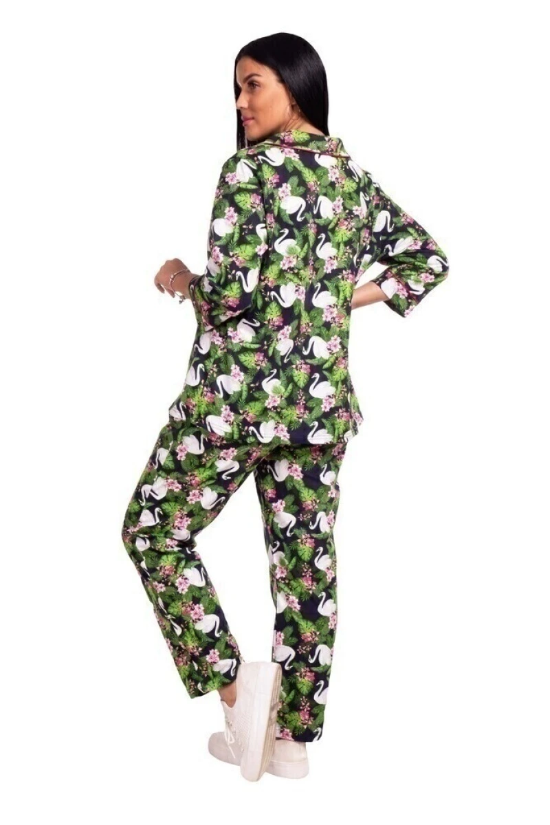 Пижама "Люкс" лебеди, трикотаж