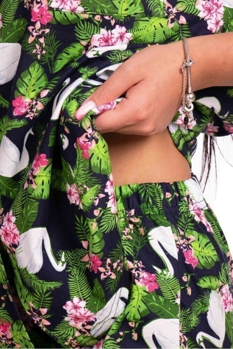 Пижама "Люкс" лебеди, трикотаж