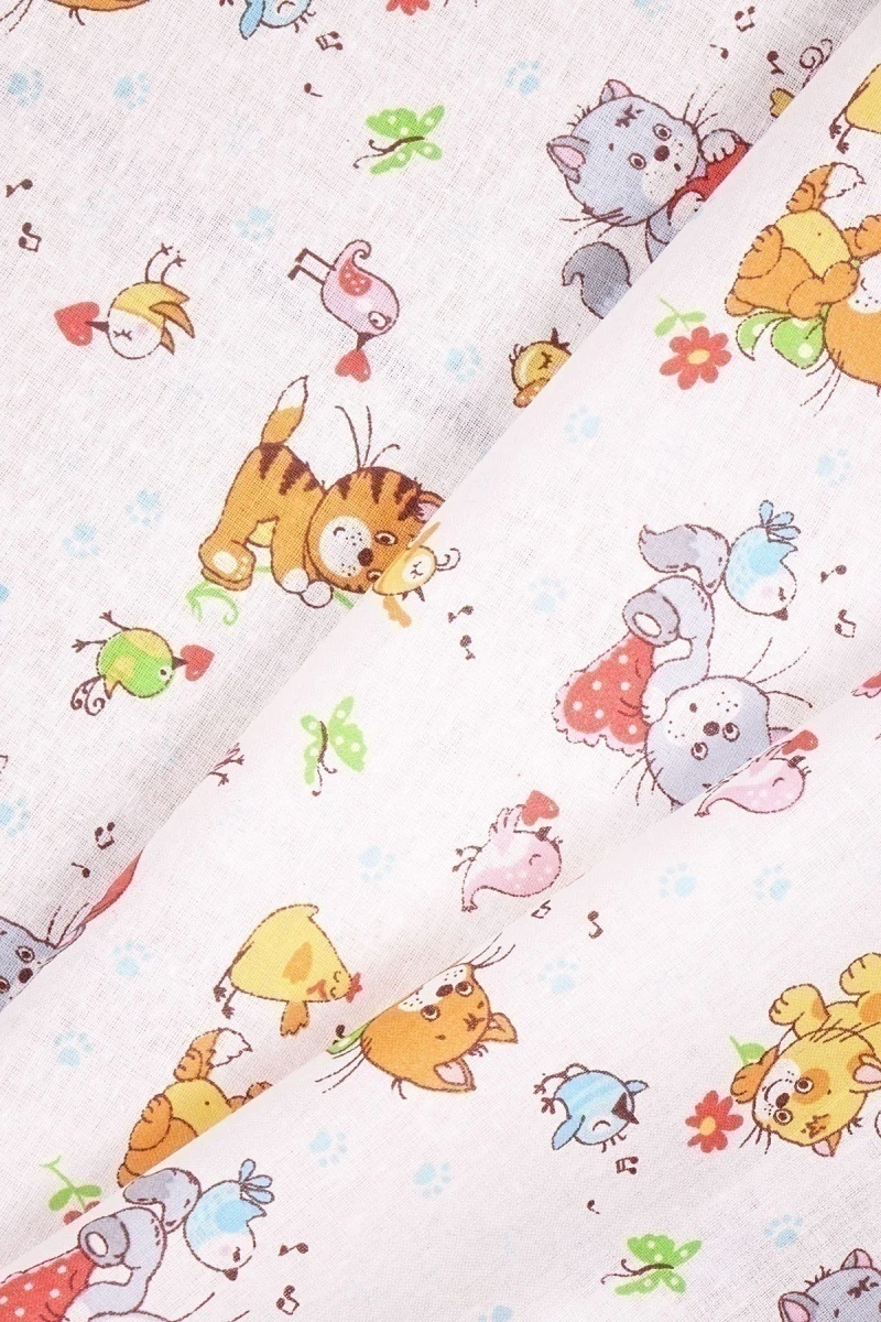 Ситец "ХБК" 101г/м2, 95см рис. 21035-1 белый