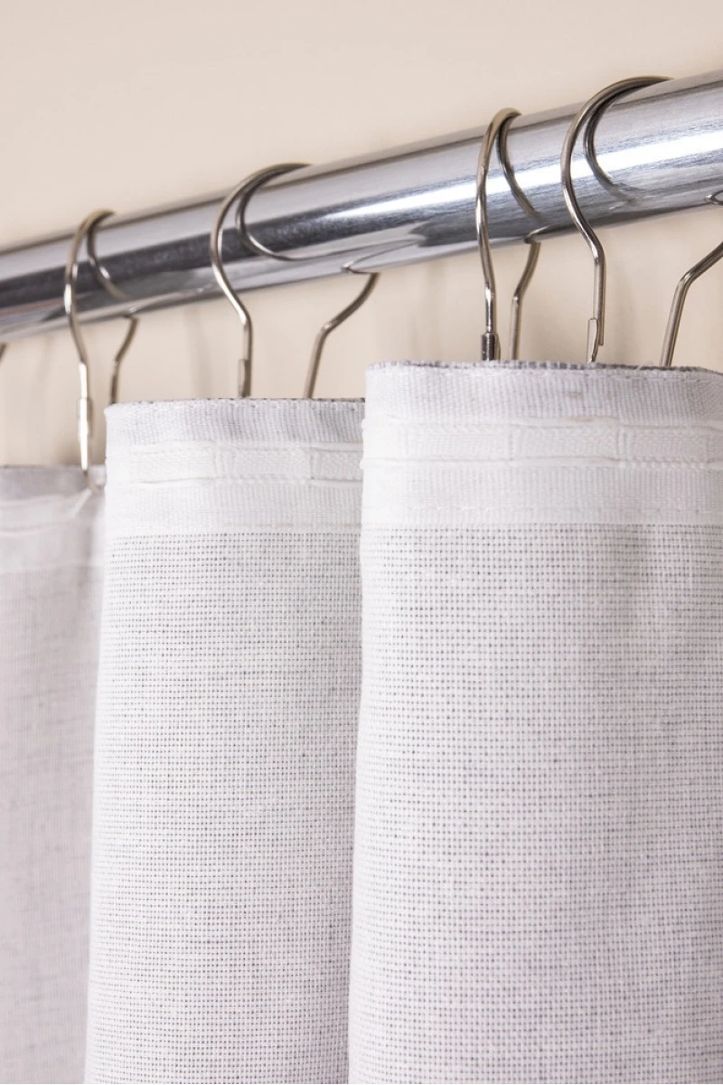 Комплект штор из рогожки "Диз" Штрихи графита