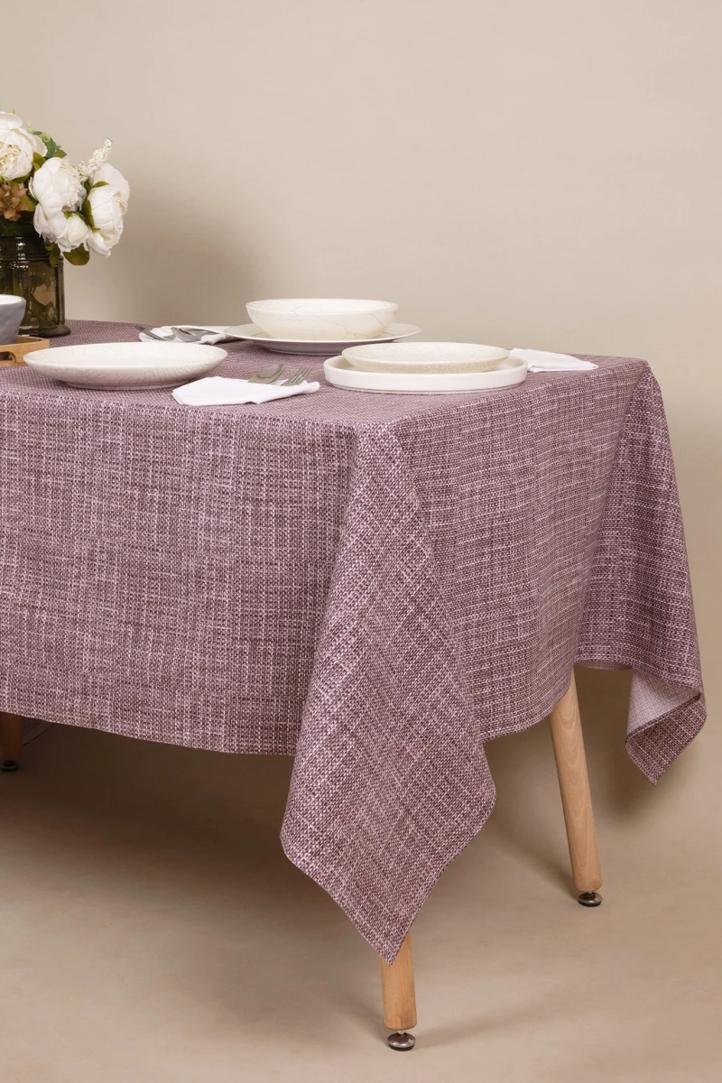 Скатерть рогожка "ХБК" Холщовая (каштан)