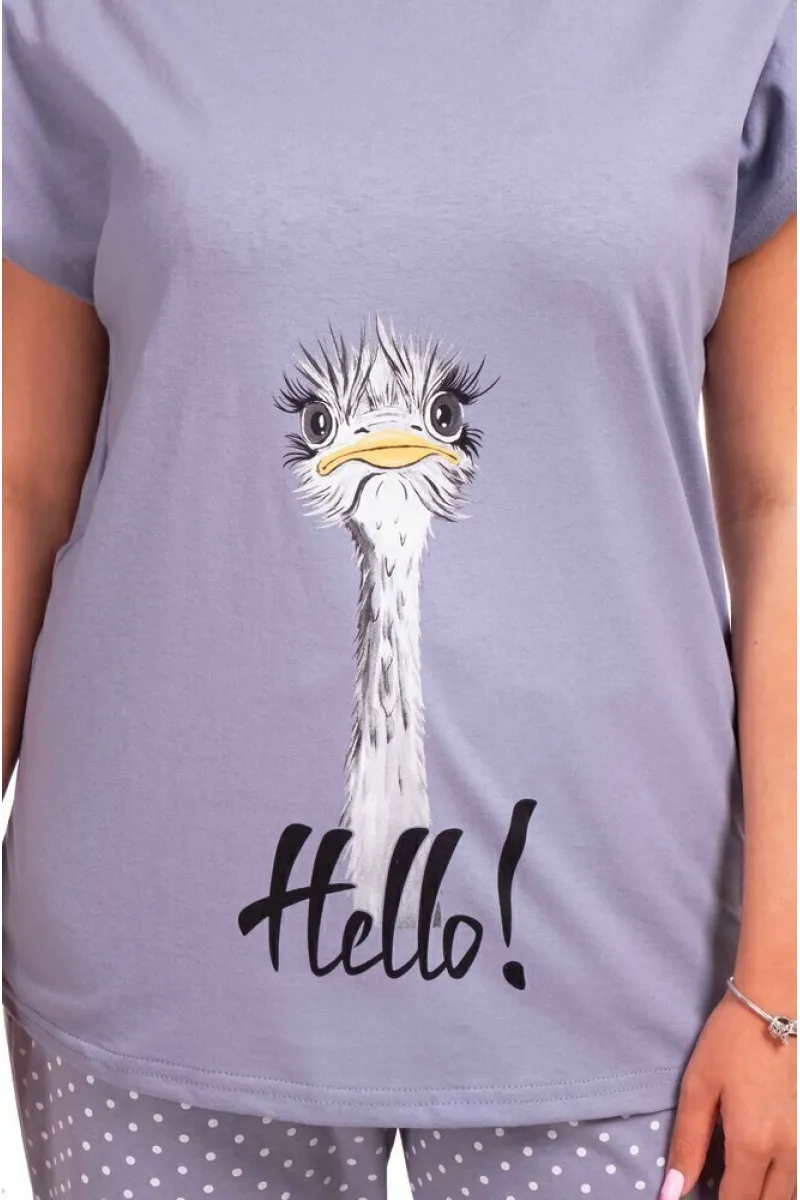 Женская пижама ЖП 010/1 (серый с горохом (страус))