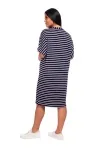 Платье П 791/1 (полоса на темно-синем)