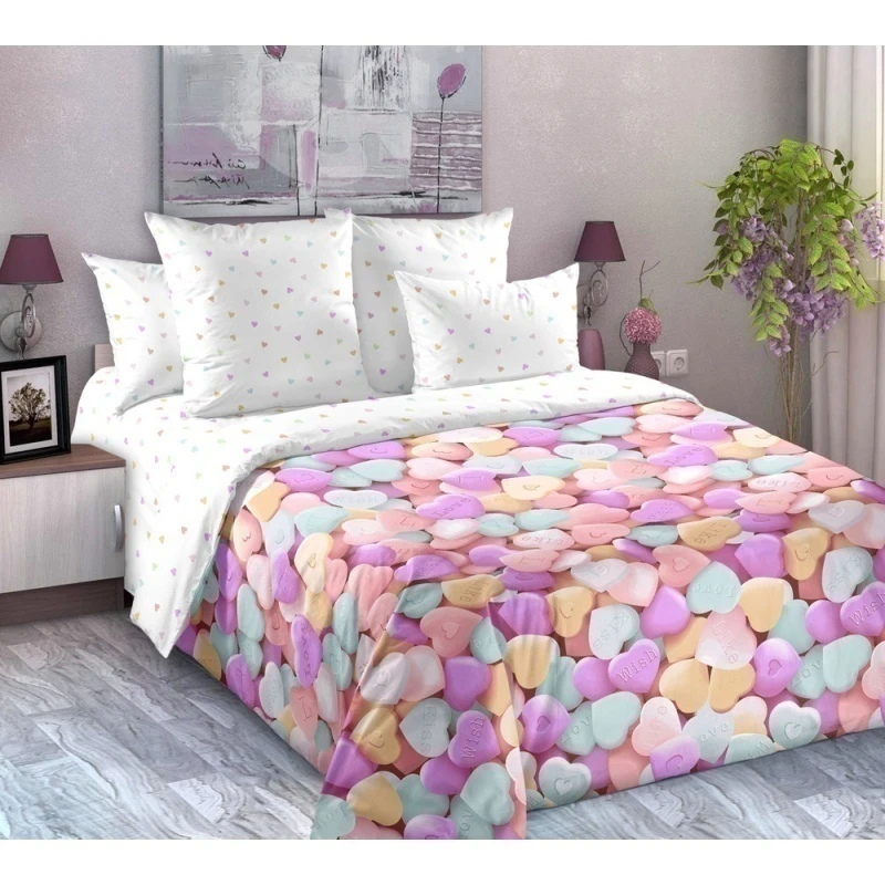 КПБ "ТД" перкаль "Лайк 1" ком. р. Семейный арт. 660391 розовый